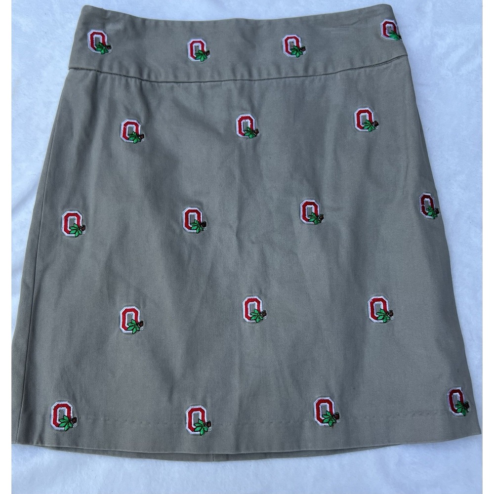 Pennington and Bailes Womens Skirt Size 2 The‎ OSU Gray Zip All Over Print